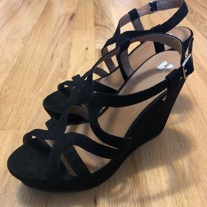 BP Black Wedge Heels